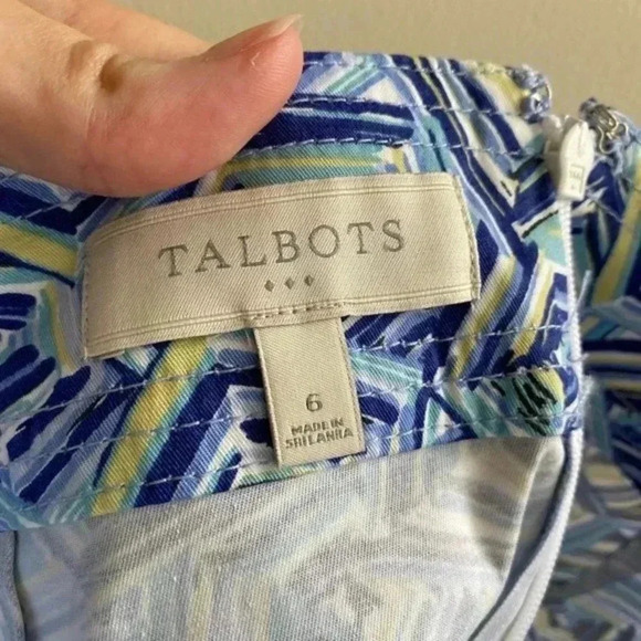 Talbots Geometric Print Skirt, Blue and Green Mini Skirt, Women’s Size 6 - Picture 10 of 10